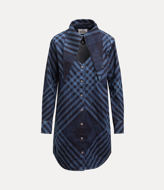 Vivienne Westwood Heart Shirt Dress in BLUE